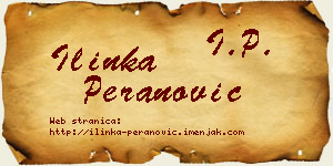 Ilinka Peranović vizit kartica